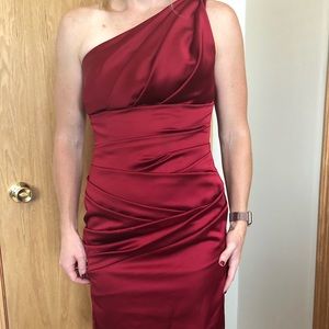 David’s Bridal Apple Red Dress, Size 6